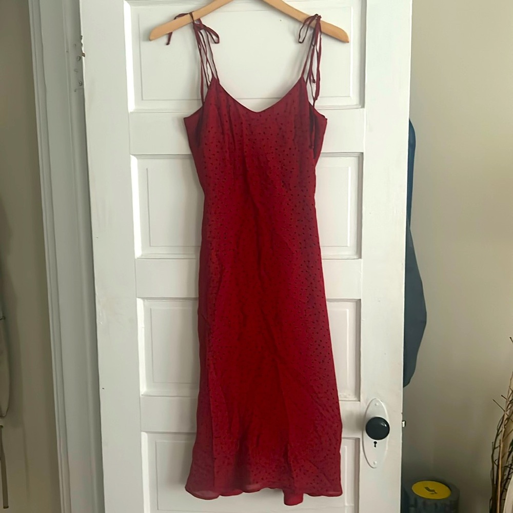 Reformation size 2 red polka dot dress